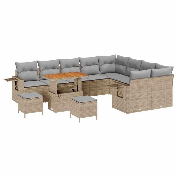 Set de canapele pentru grădină 12 pcs Bej poliratan - WALTI WALTI