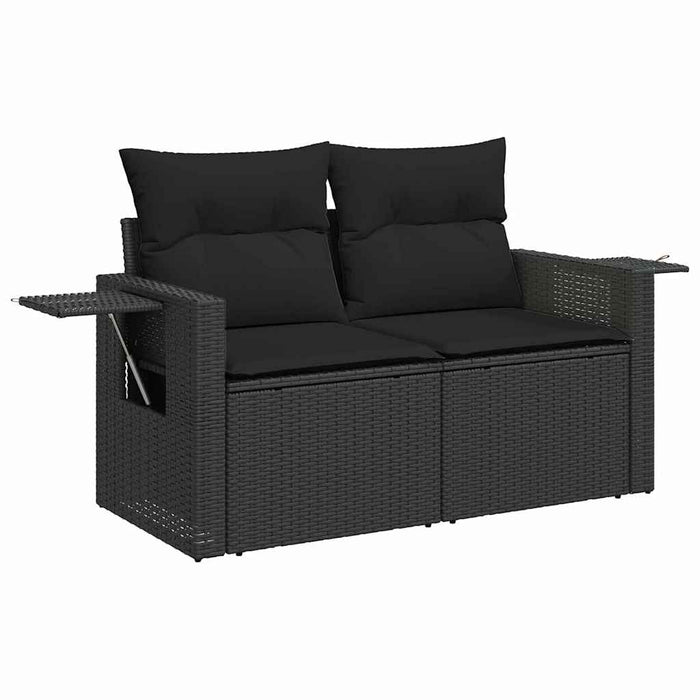 Set de canapele pentru grădină 13 pcs Negru poliratan - WALTI WALTI