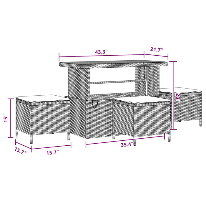 Set de canapele pentru grădină 13 pcs Negru poliratan - WALTI WALTI
