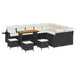 Set de canapele pentru grădină 13 pcs Negru poliratan - WALTI WALTI