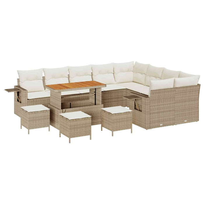 Set de canapele pentru grădină 13 pcs Bej poliratan - WALTI WALTI
