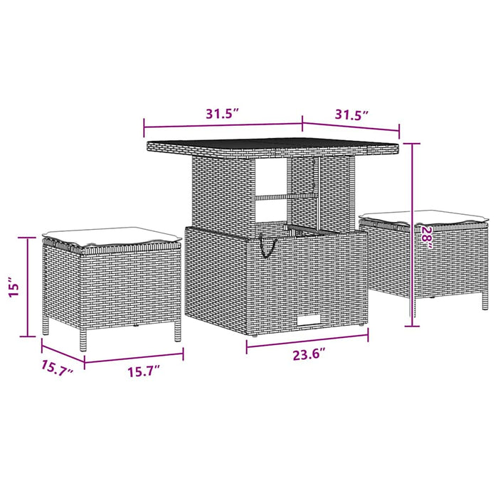 Set de canapele pentru grădină 13 pcs Negru poliratan - WALTI WALTI