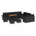 Set de canapele pentru grădină 14 pcs Negru poliratan - WALTI WALTI