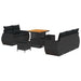Set de canapele pentru grădină 8 pcs Negru poliratan - WALTI WALTI