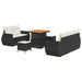 Set de canapele pentru grădină 8 pcs Negru poliratan - WALTI WALTI