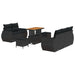 Set de canapele pentru grădină 8 pcs Negru poliratan - WALTI WALTI
