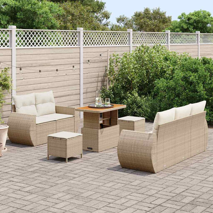 Set de canapele pentru grădină 8 pcs Bej poliratan - WALTI WALTI