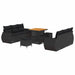 Set de canapele pentru grădină 9 pcs Negru poliratan - WALTI WALTI