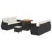 Set de canapele pentru grădină 9 pcs Negru poliratan - WALTI WALTI