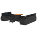 Set Sofă Grădină vidaXL 10 Piese Perne Negru Poliratan Acacia - WALTI WALTI