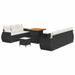 Set de canapele pentru grădină 10 pcs Negru poliratan - WALTI WALTI
