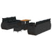 Set de canapele pentru grădină 10 pcs Negru poliratan - WALTI WALTI