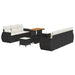 Set de canapele pentru grădină 10 pcs Negru poliratan - WALTI WALTI