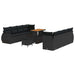 Set de canapele pentru grădină 11 pcs Negru poliratan - WALTI WALTI