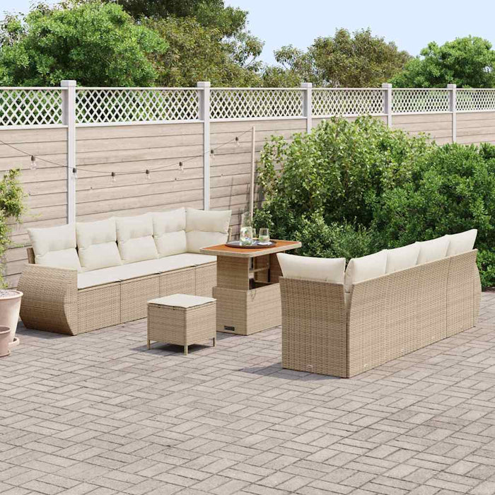 Set de canapele pentru grădină 11 pcs Bej poliratan - WALTI WALTI