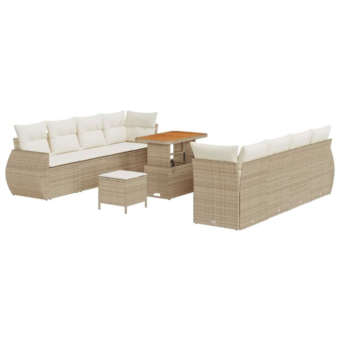 Set de canapele pentru grădină 11 pcs Bej poliratan - WALTI WALTI