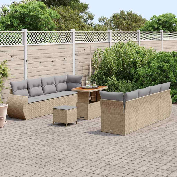Set de canapele pentru grădină 11 pcs Bej poliratan - WALTI WALTI