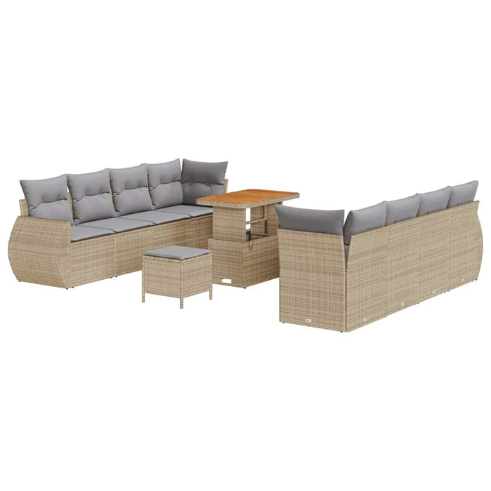 Set de canapele pentru grădină 11 pcs Bej poliratan - WALTI WALTI