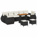 Set de canapele pentru grădină 10 pcs Negru poliratan - WALTI WALTI