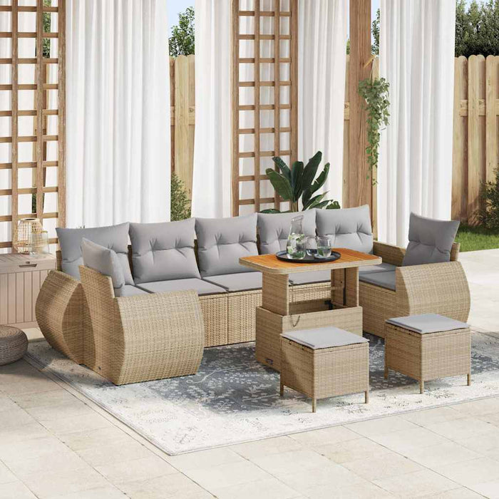 Set de canapele pentru grădină 10 pcs Bej poliratan - WALTI WALTI