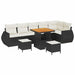Set de canapele pentru grădină 9 pcs Negru poliratan - WALTI WALTI