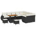 Set de canapele pentru grădină 12 pcs Negru poliratan - WALTI WALTI