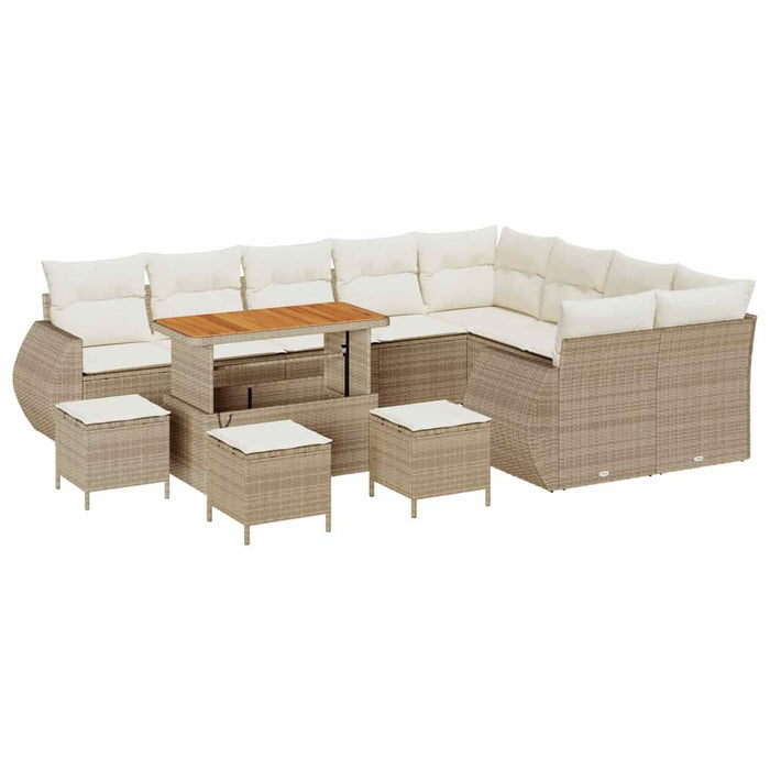 Set de canapele pentru grădină 13 pcs Bej poliratan - WALTI WALTI