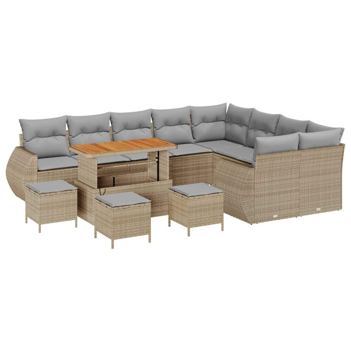 Set de canapele pentru grădină 13 pcs Bej poliratan - WALTI WALTI