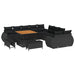 Set de canapele pentru grădină 13 pcs Negru poliratan - WALTI WALTI