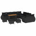 Set de canapele pentru grădină 14 pcs Negru poliratan - WALTI WALTI
