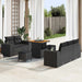 Set de canapele pentru grădină 8 pcs Negru poliratan - WALTI WALTI