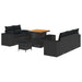 Set de canapele pentru grădină 8 pcs Negru poliratan - WALTI WALTI