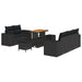 Set de canapele pentru grădină 8 pcs Negru poliratan - WALTI WALTI