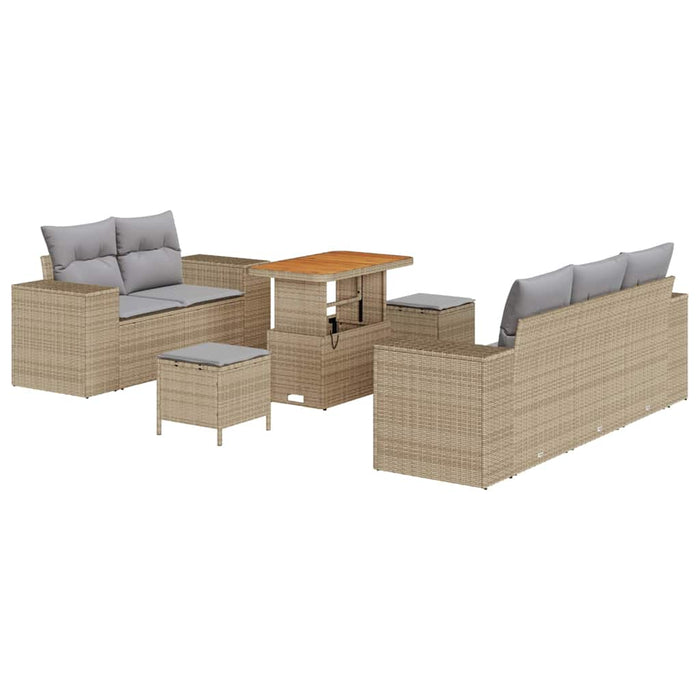 Set de canapele pentru grădină 8 pcs Bej poliratan - WALTI WALTI
