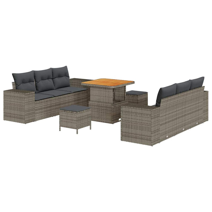 Set de canapele pentru grădină 9 pcs Gri Rattan poli - WALTI WALTI