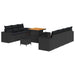 Set de canapele pentru grădină 10 pcs Negru poliratan - WALTI WALTI
