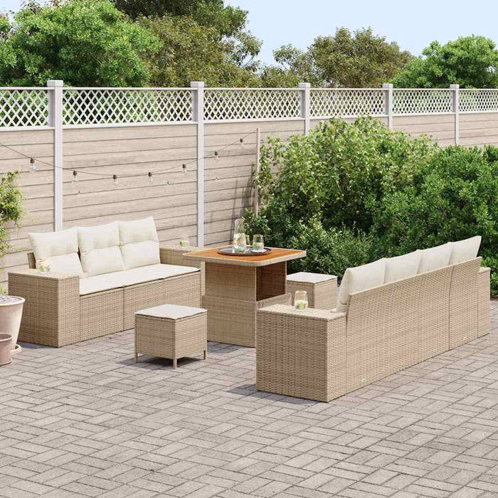 Set de canapele pentru grădină 10 pcs Bej poliratan - WALTI WALTI