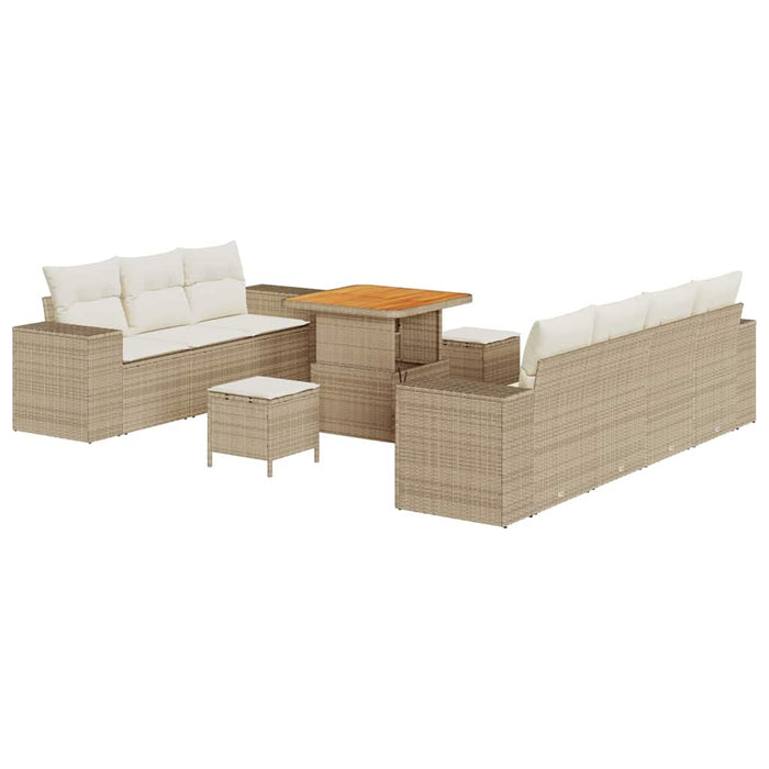 Set de canapele pentru grădină 10 pcs Bej poliratan - WALTI WALTI