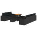 Set de canapele pentru grădină 10 pcs Negru poliratan - WALTI WALTI