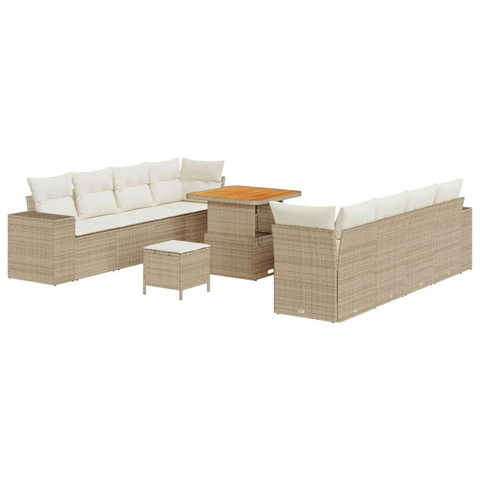 Set de canapele pentru grădină 11 pcs Bej poliratan - WALTI WALTI