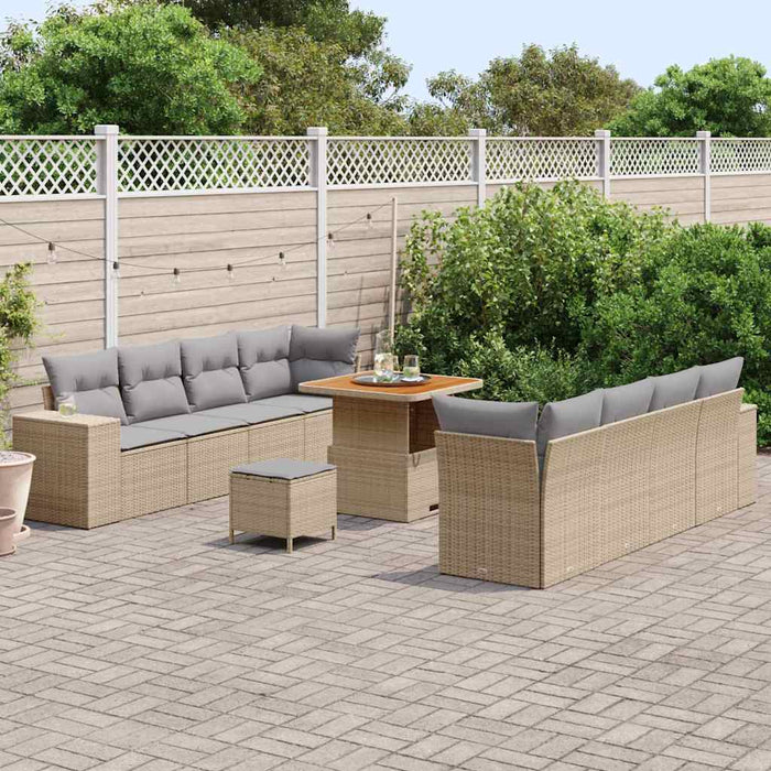 Set de canapele pentru grădină 11 pcs Bej poliratan - WALTI WALTI