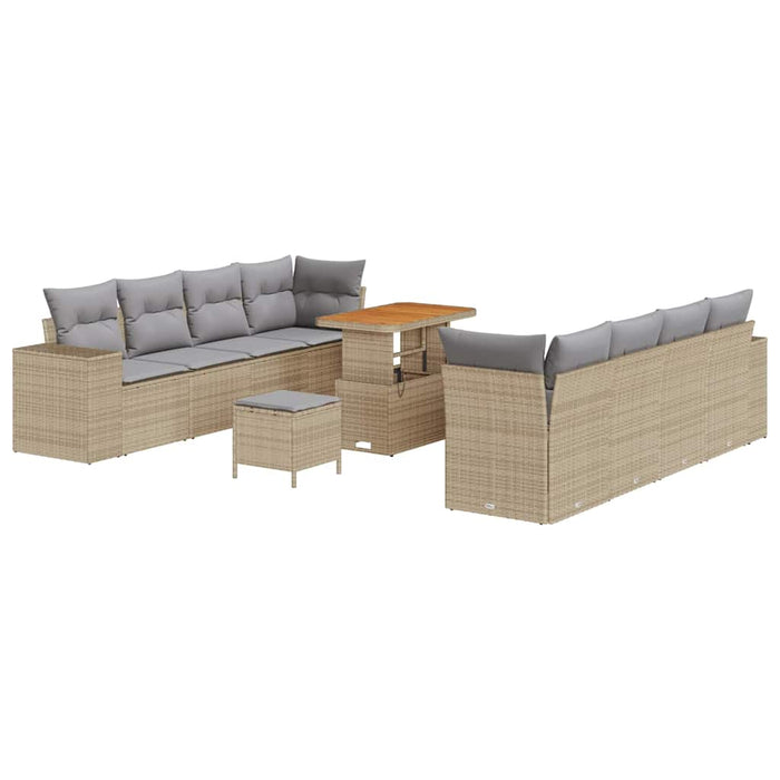 Set de canapele pentru grădină 11 pcs Bej poliratan - WALTI WALTI