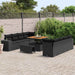 Set de canapele pentru grădină 11 pcs Negru poliratan - WALTI WALTI