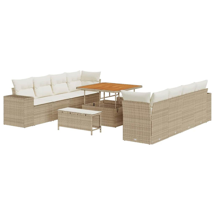 Set de canapele pentru grădină 11 pcs Bej poliratan - WALTI WALTI