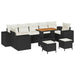 Set de canapele pentru grădină 10 pcs Negru poliratan - WALTI WALTI