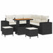 Set de canapele pentru grădină 8 pcs Negru poliratan - WALTI WALTI