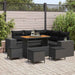 Set de canapele pentru grădină 9 pcs Negru poliratan - WALTI WALTI