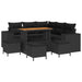 Set de canapele pentru grădină 9 pcs Negru poliratan - WALTI WALTI