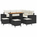 Set de canapele pentru grădină 9 pcs Negru poliratan - WALTI WALTI