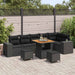 Set de canapele pentru grădină 9 pcs Negru poliratan - WALTI WALTI